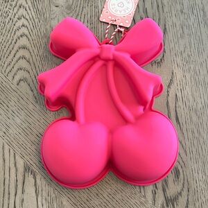Valentine’s Day Large Cherry Shaped Silicone Baking Cake Mold Pink Bakeware